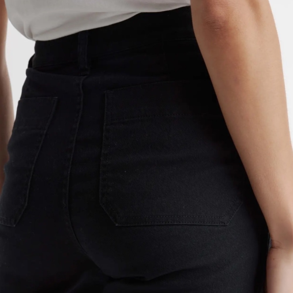 Stretch Cotton Twill Wide-Leg Crop Pant - Picture 3 of 13